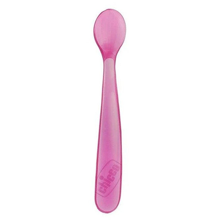 Chicco Pink Softly Spoon 6M+