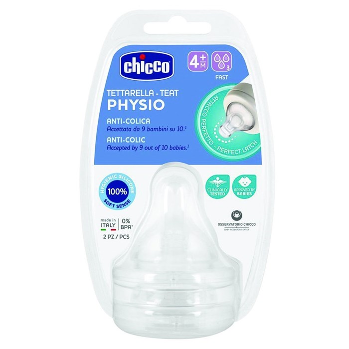 Chicco D - Teats Perfect 4m+ - Fast Flow 2pcs - (20845)