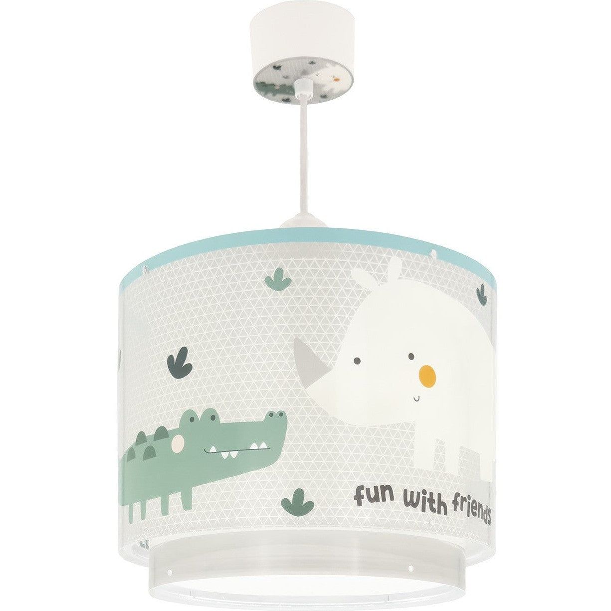 Dalber Childrens Ceiling Lamp Rhino & Croco Jungle Nursery Light