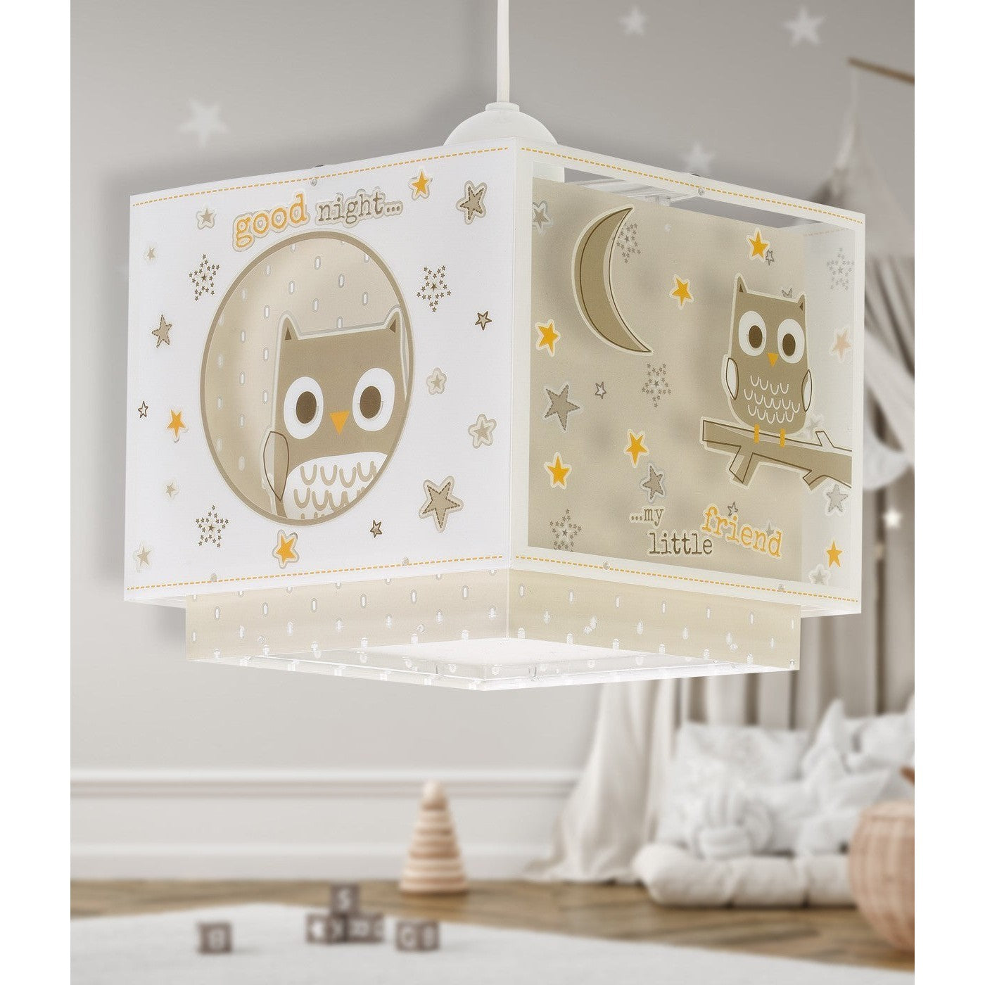 Dalber Childrens Hanging Lamp Good Night Nursery Light
