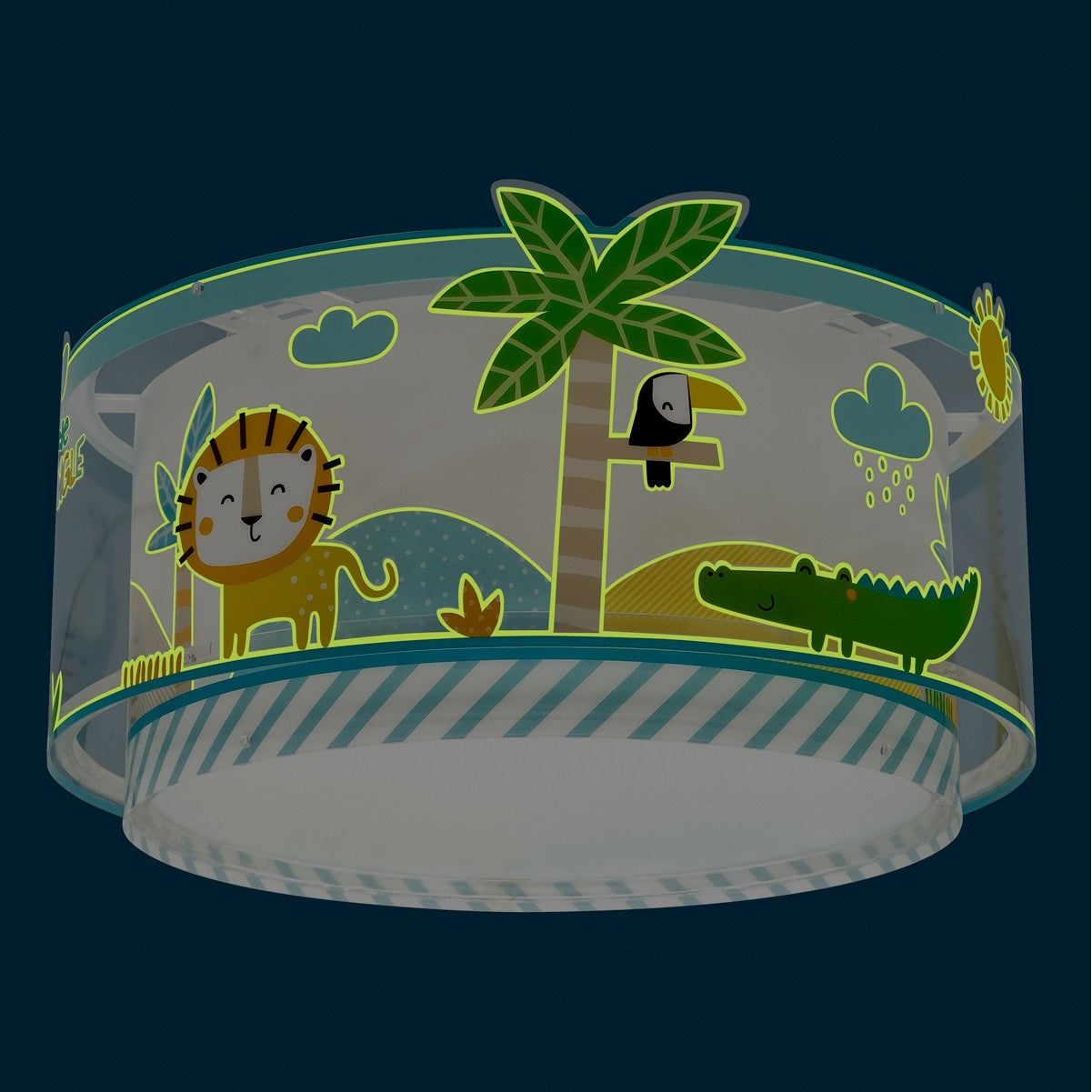 My Little Jungle Ceiling Lamp Jungle Animal Glow Nursery Light