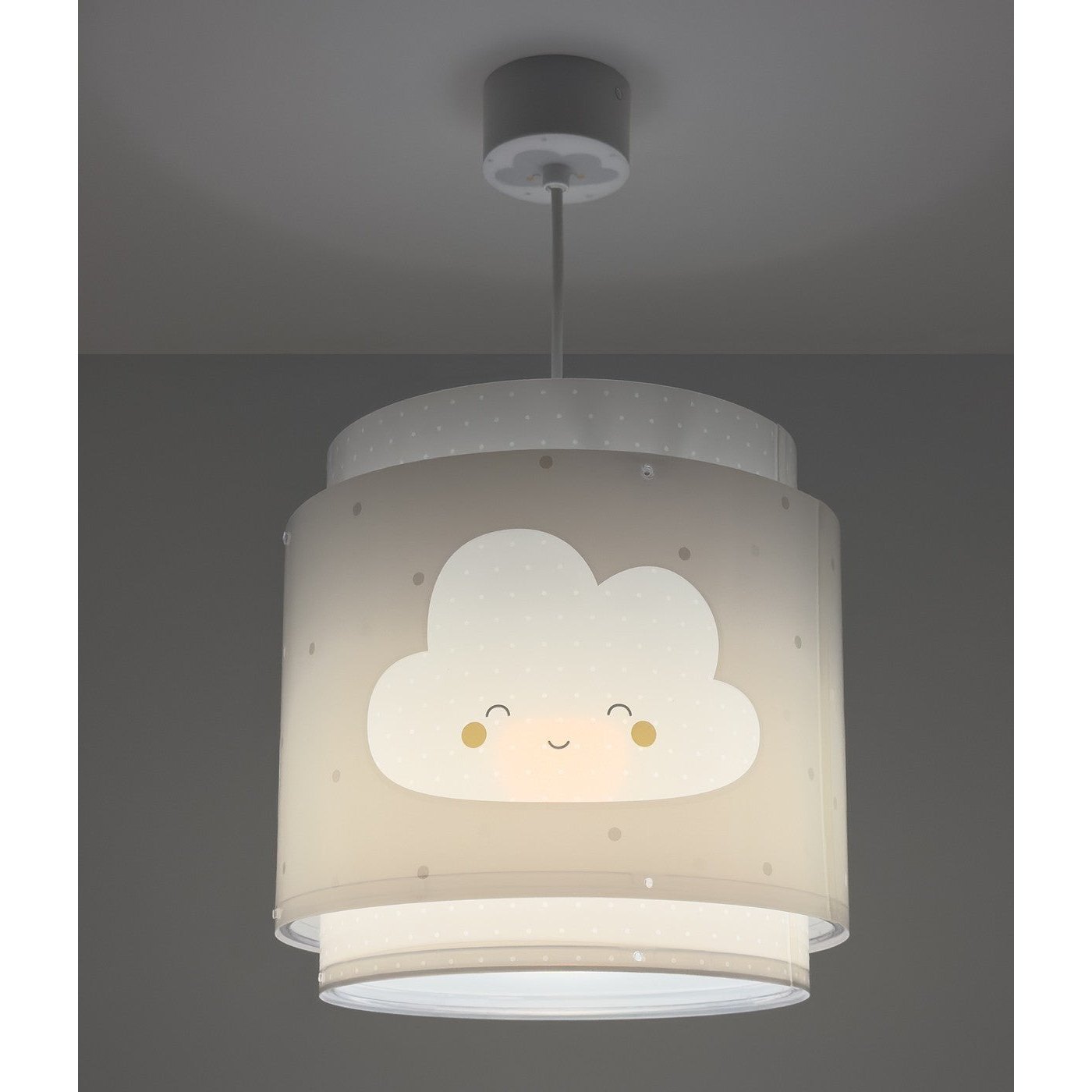Dalber Childrens Wall Lamp Baby Dreams Grey Star Motif