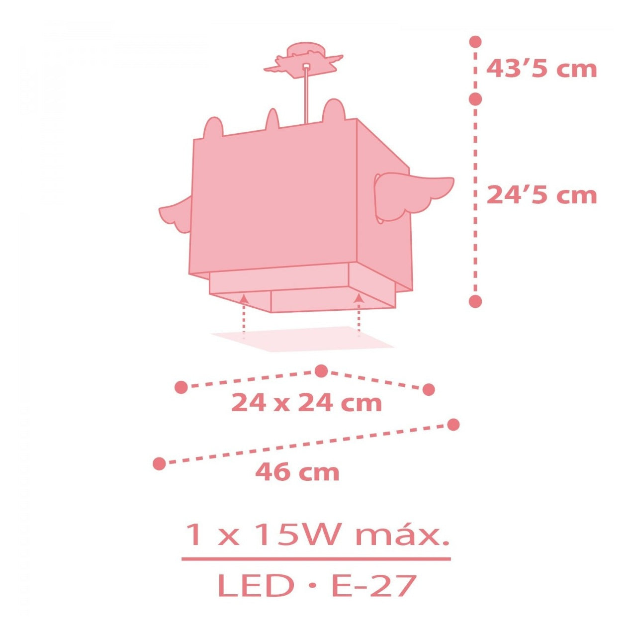 Dalber Childrens Hanging Lamp Little Unicorn Nursery Light