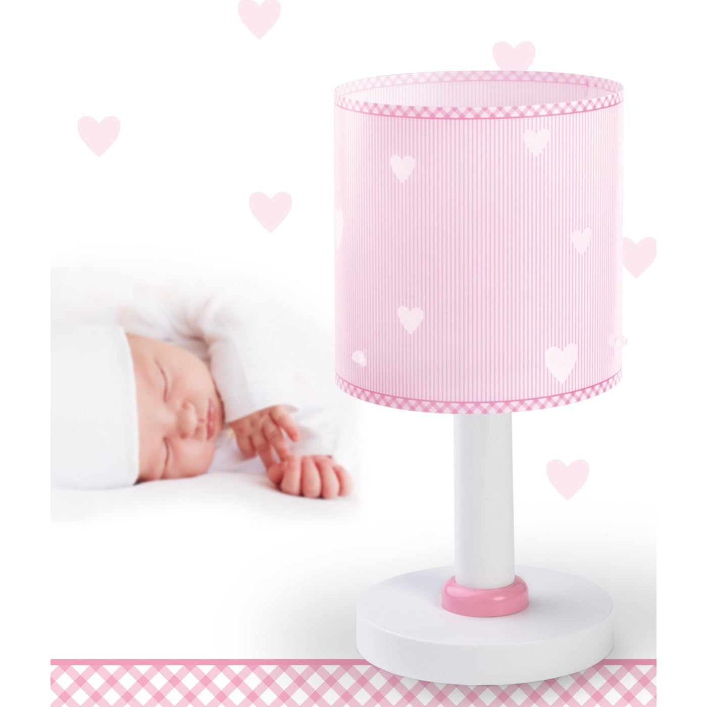 Dalber Childrens Table Lamp Sweet Dreams Pink Cloud