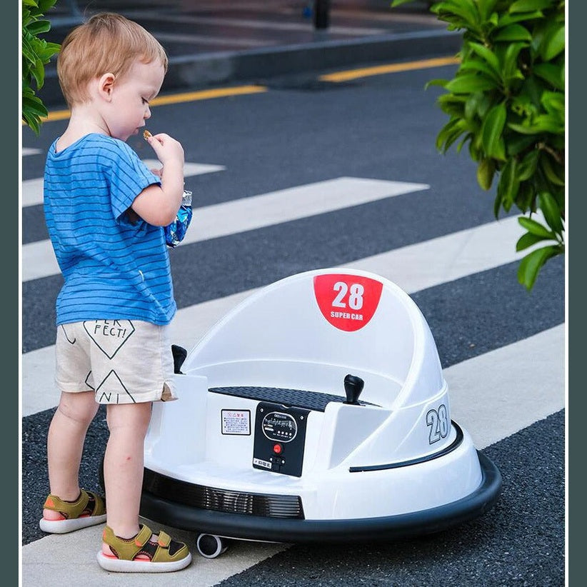 360° Rotated Children's Electric Bumper Car with 2.4G Remote Control 2-7 Years Kids Music Stroller Drift Cart