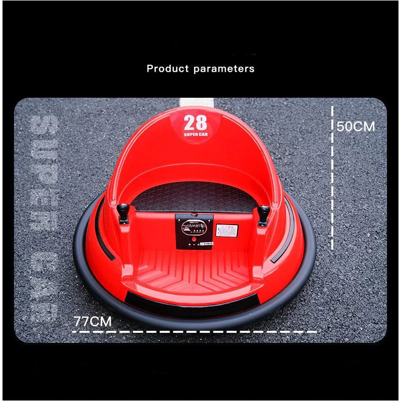 360° Rotated Children's Electric Bumper Car with 2.4G Remote Control 2-7 Years Kids Music Stroller Drift Cart
