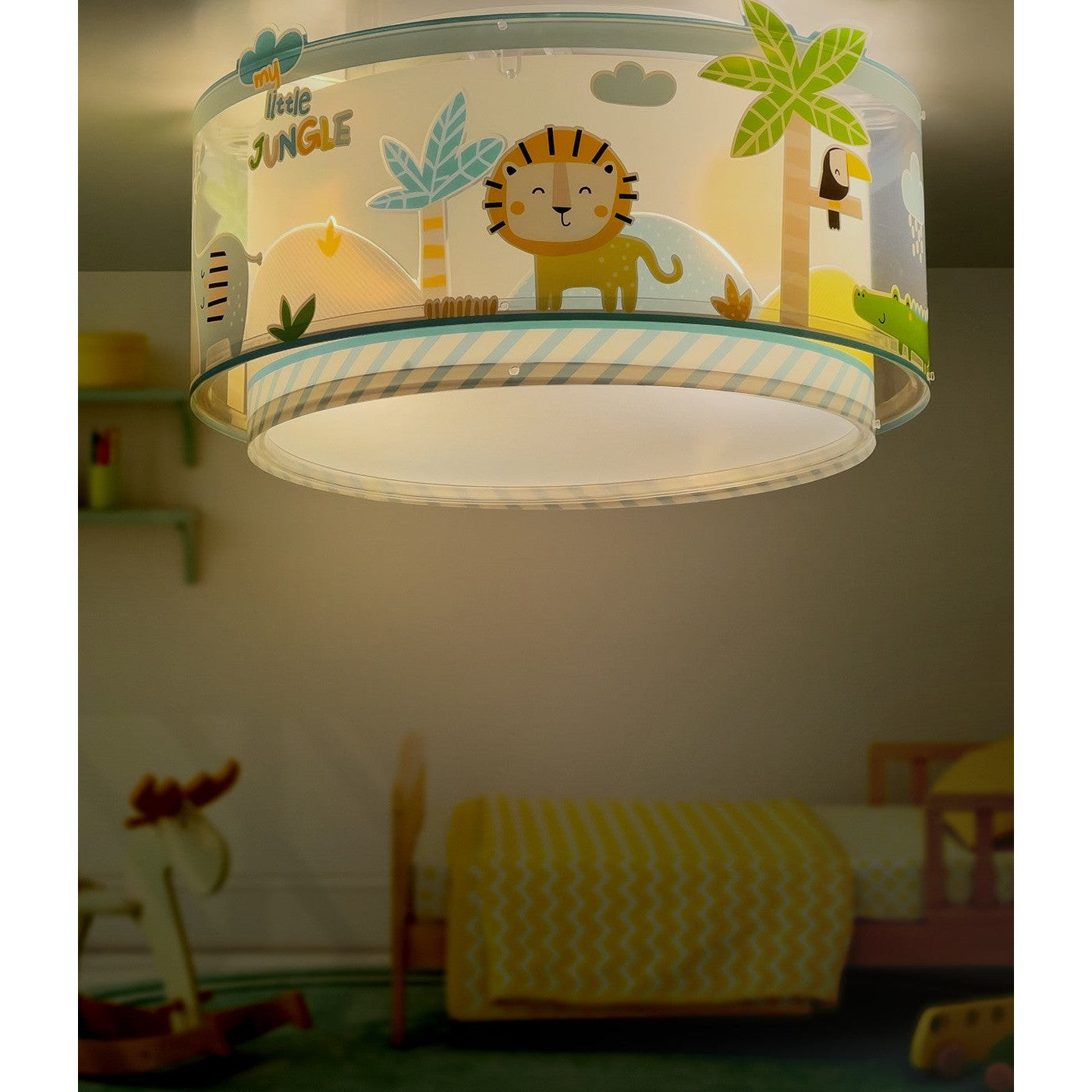 My Little Jungle Ceiling Lamp Jungle Animal Glow Nursery Light