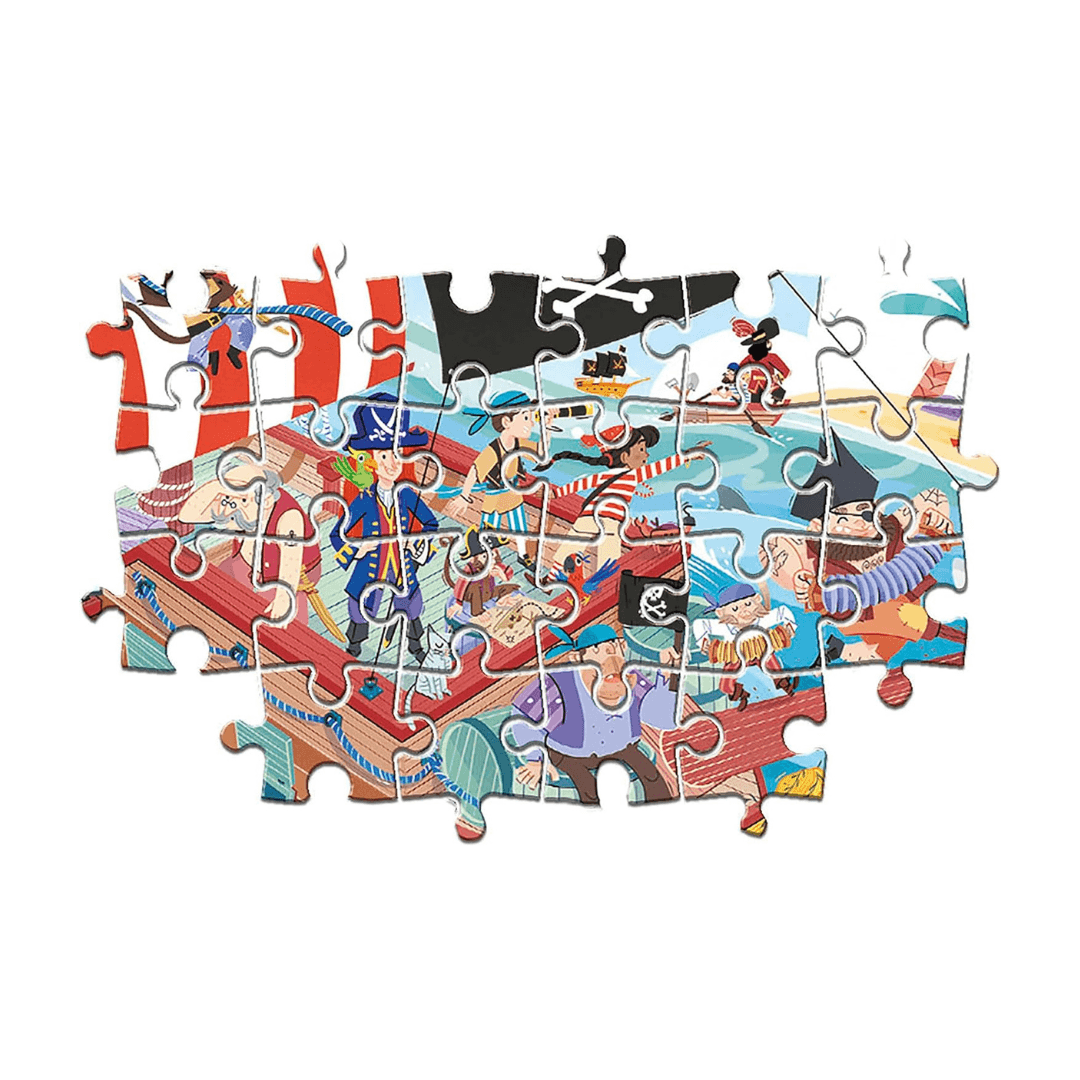 Clementoni 24209 Maxi Pirates , from 3 Years, Colorful Children's Puzzle with Extra Large Puzzle Pieces