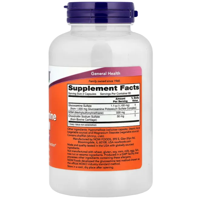 NOW Foods, Glucosamine & MSM, 180 Capsules