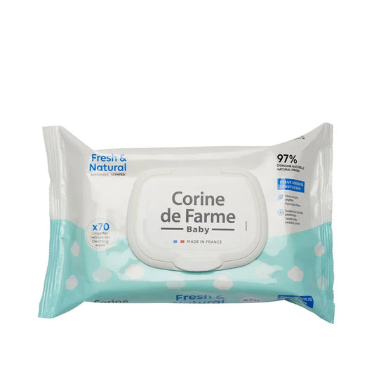 Baby Wipes Fresh N Nat 70Pcs Biodegradable - Medaid