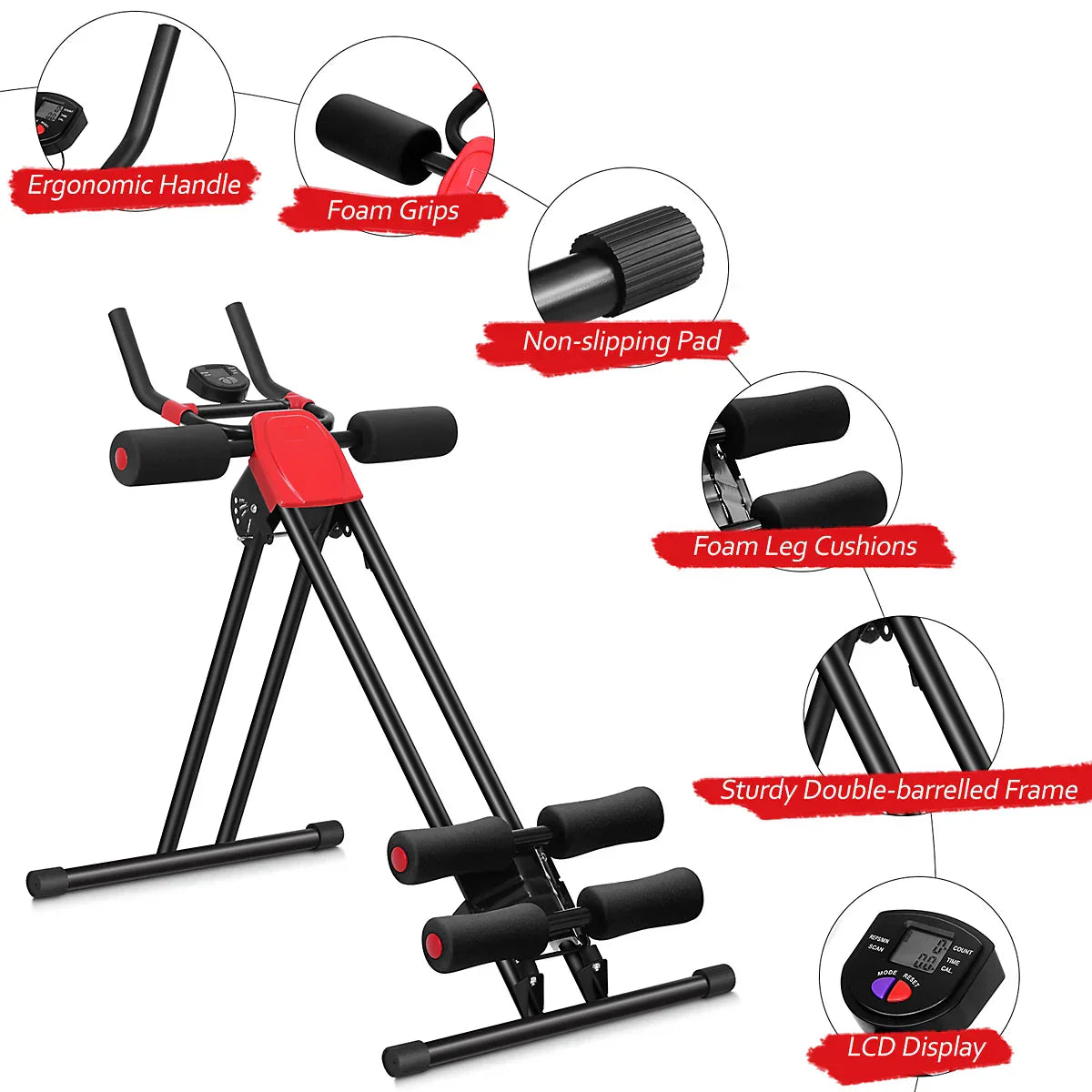 Foldable Abs Trainer Machine Waist Trainer Ab Cruncher