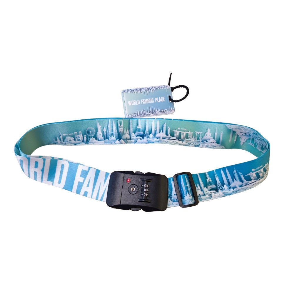 Coteci TSA Lock Luggage Strap with Tag - World Architecture