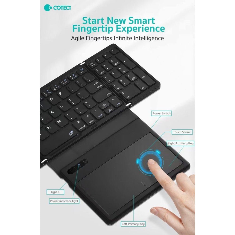Coteci Folding Keyboard with TouchPad