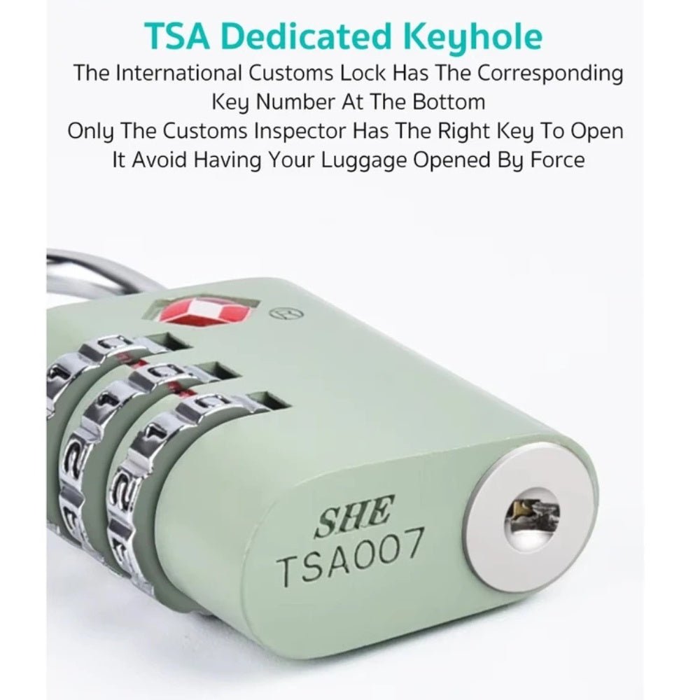 Coteci Zinc Alloy TSA Lock 3 Digit Combination Code Lock
