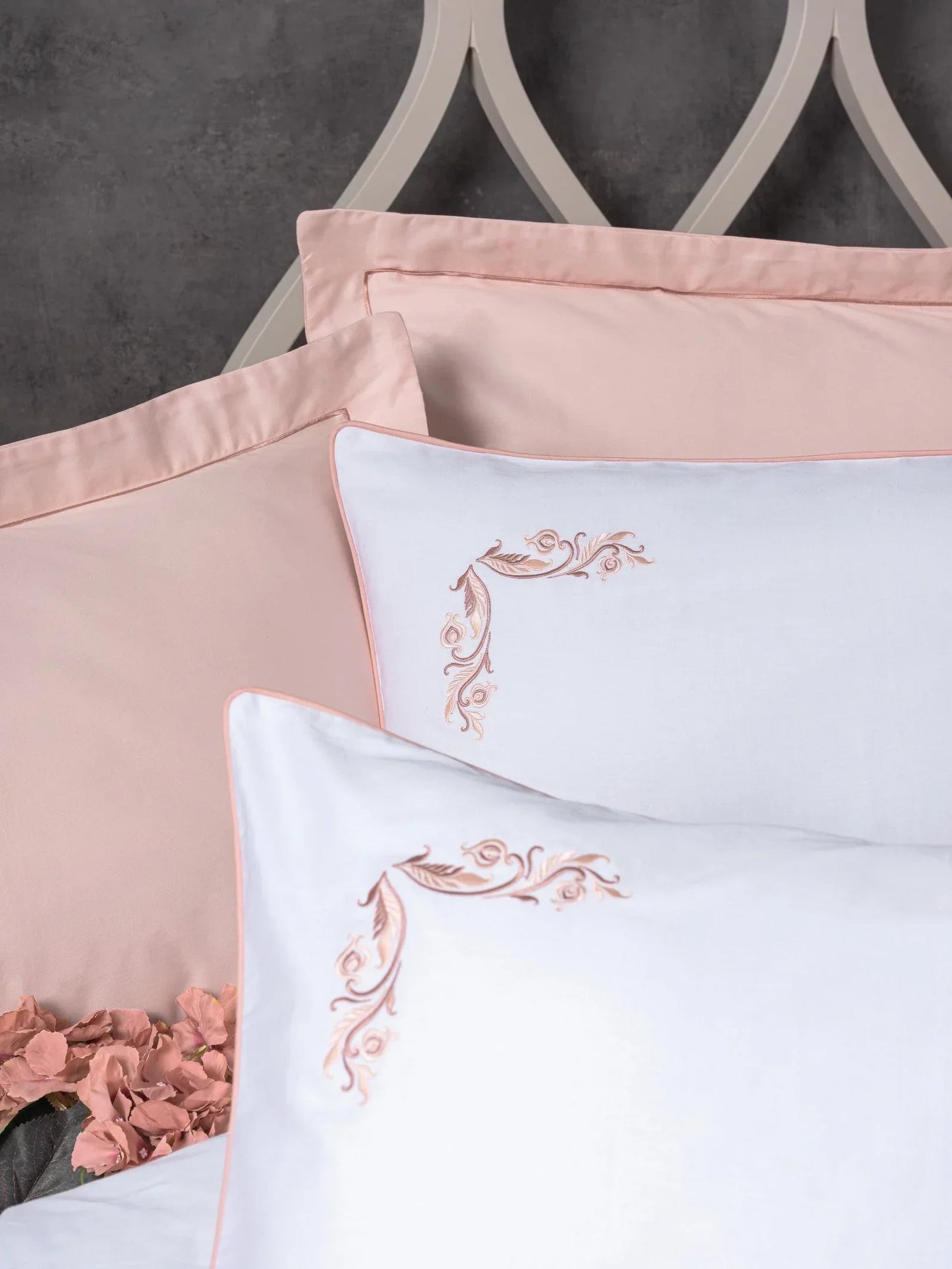 Elite Silk cotton Double Duvet Cover Set Melinda Pink