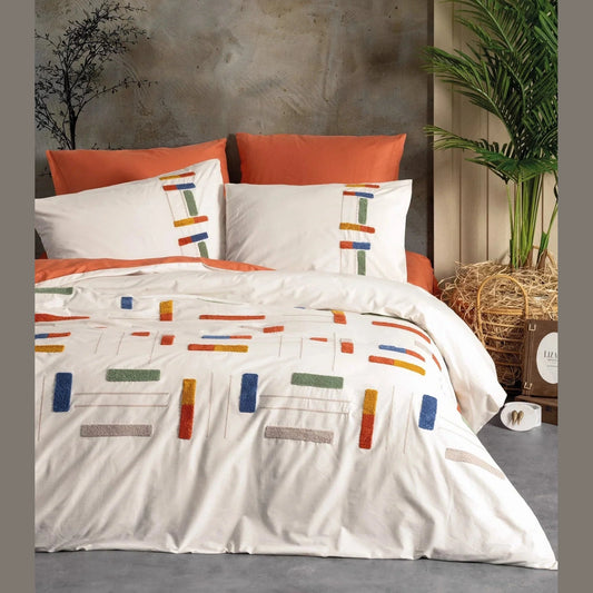 Embroidered  Double Duvet Cover Set Katy