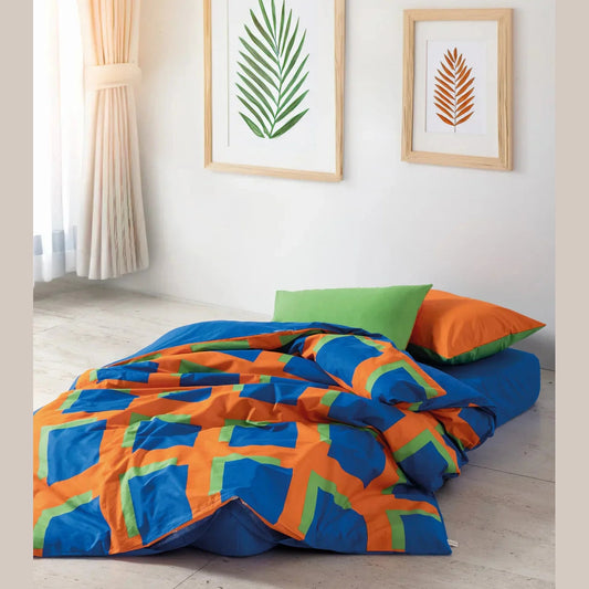Popping Colors Double Fitted Sheet Duvet Cover Set reversable VENUS