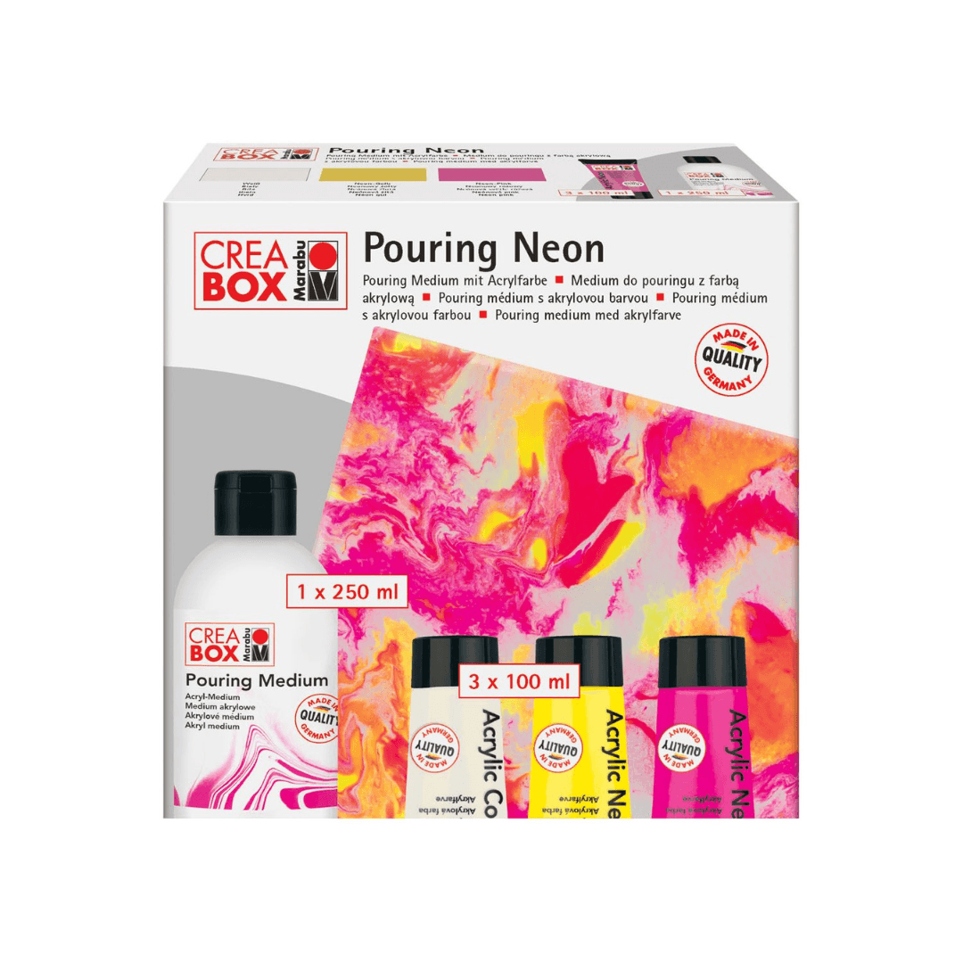 Crea Box Pouring Neon Acrylic Set Of 4