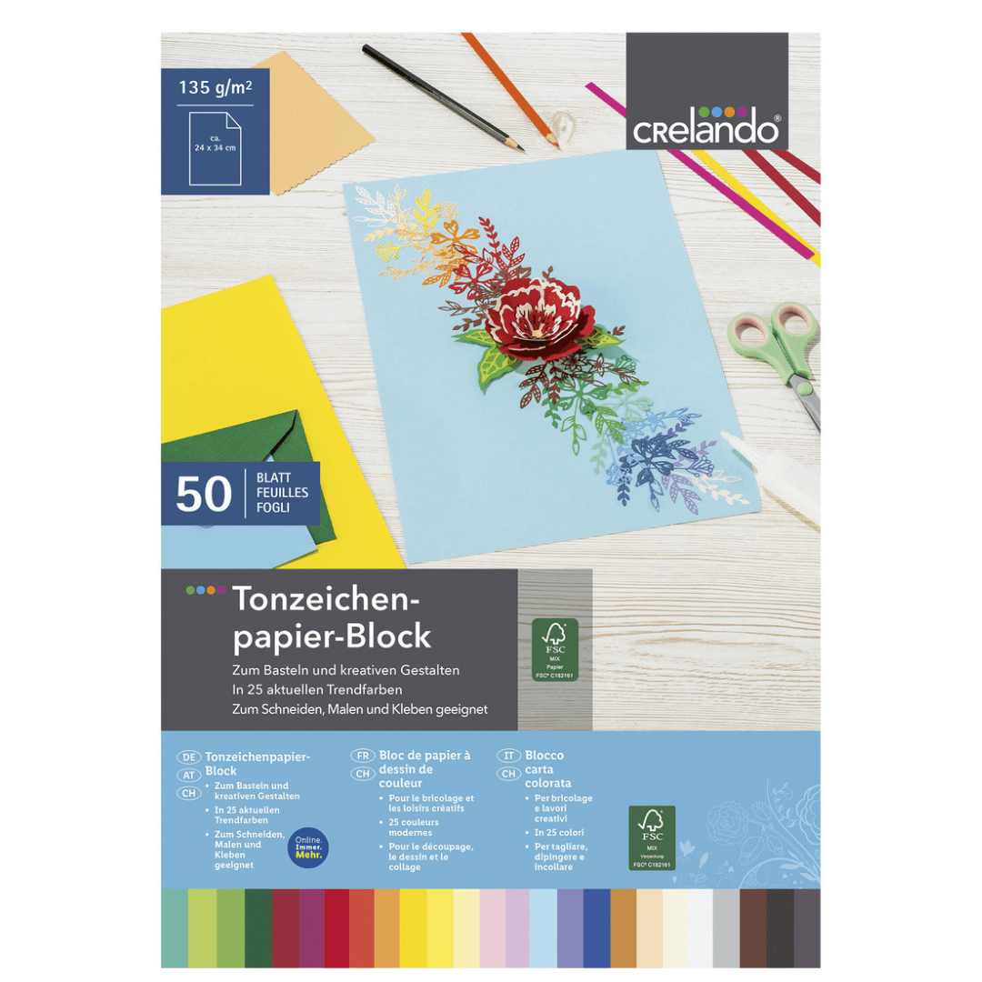 CRELANDO COLORED CARD 50 Sheets