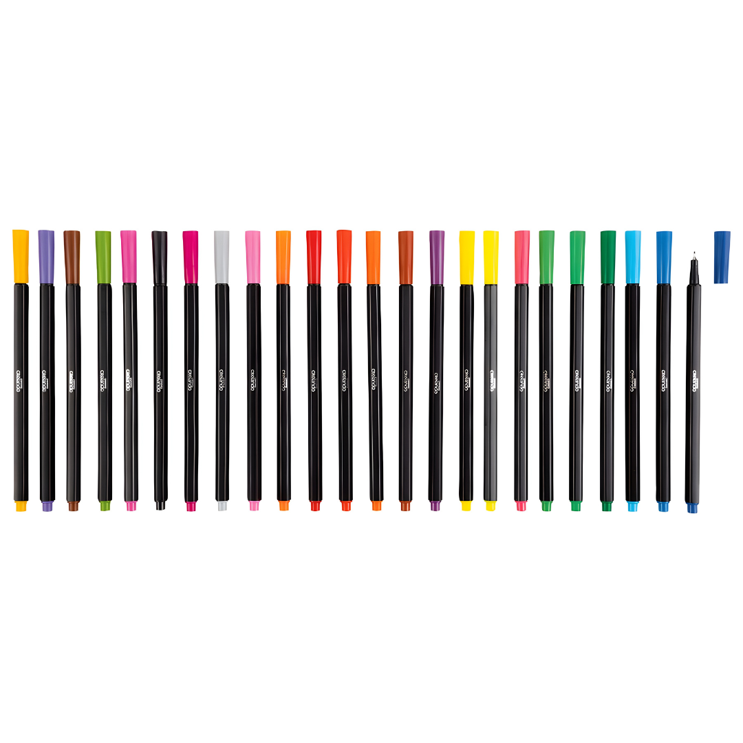 Crelando® Fineliner & Brushliner Set – 24 Brilliant Colors with High Opacity