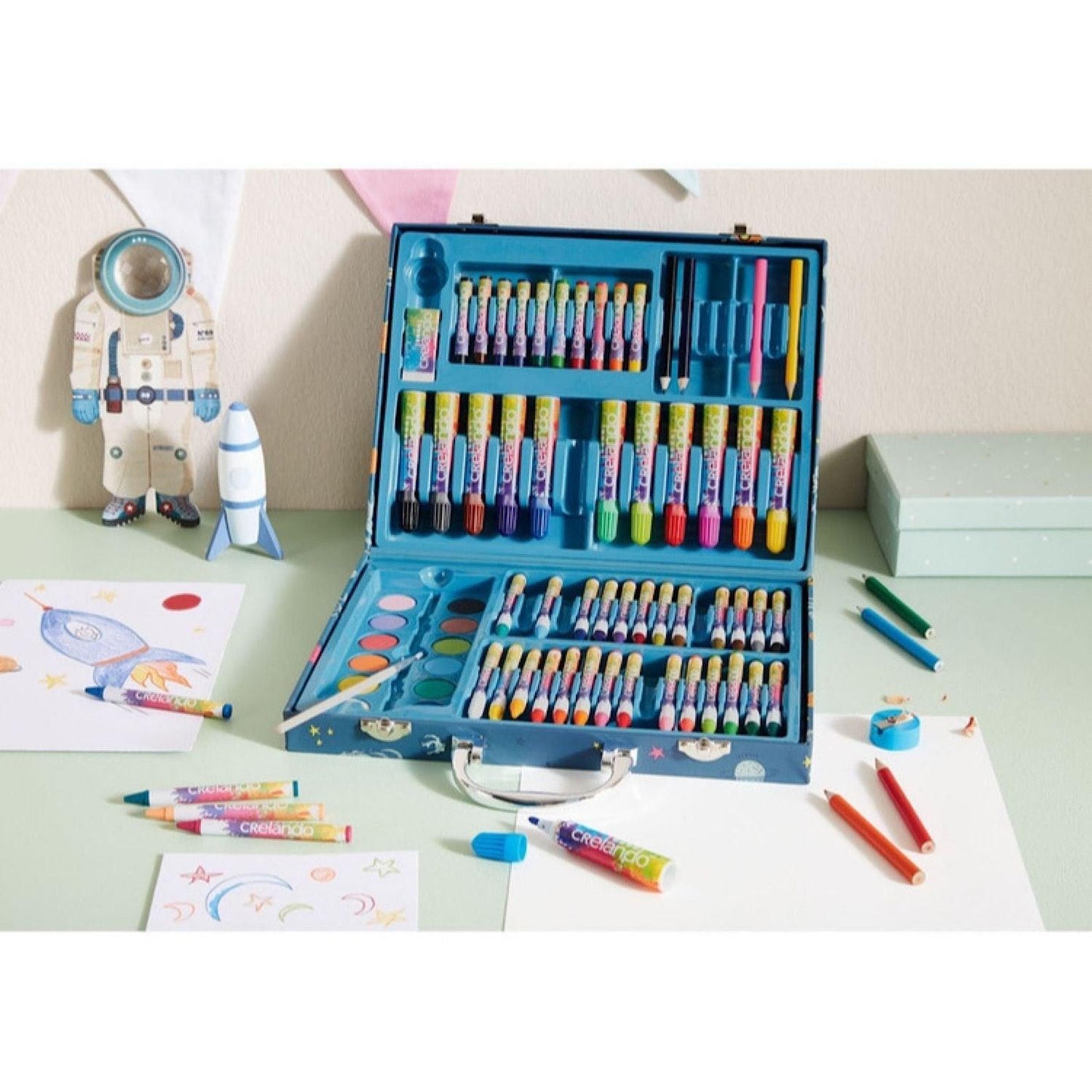 CRELANDO® COLORING CASE 76 PIECES