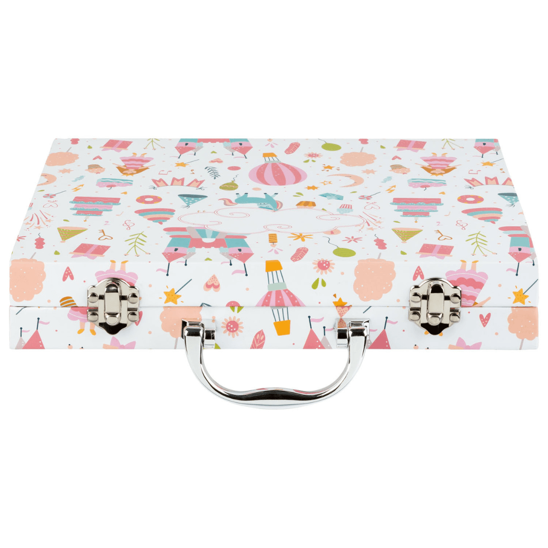 CRELANDO® Painting Suitcase for Children, With Accessories, 76 Elements