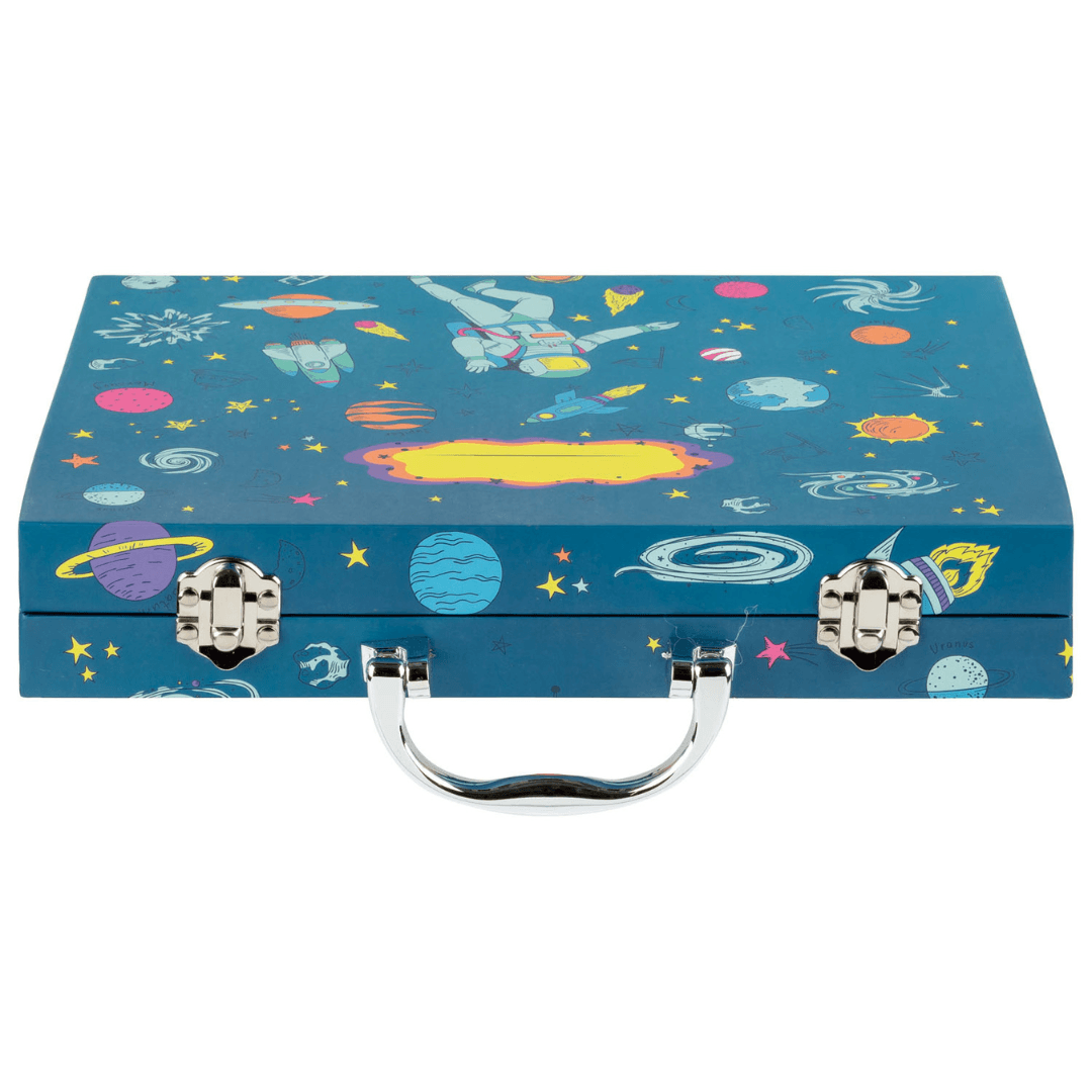 CRELANDO® Painting Suitcase for Children, With Accessories, 76 Elements