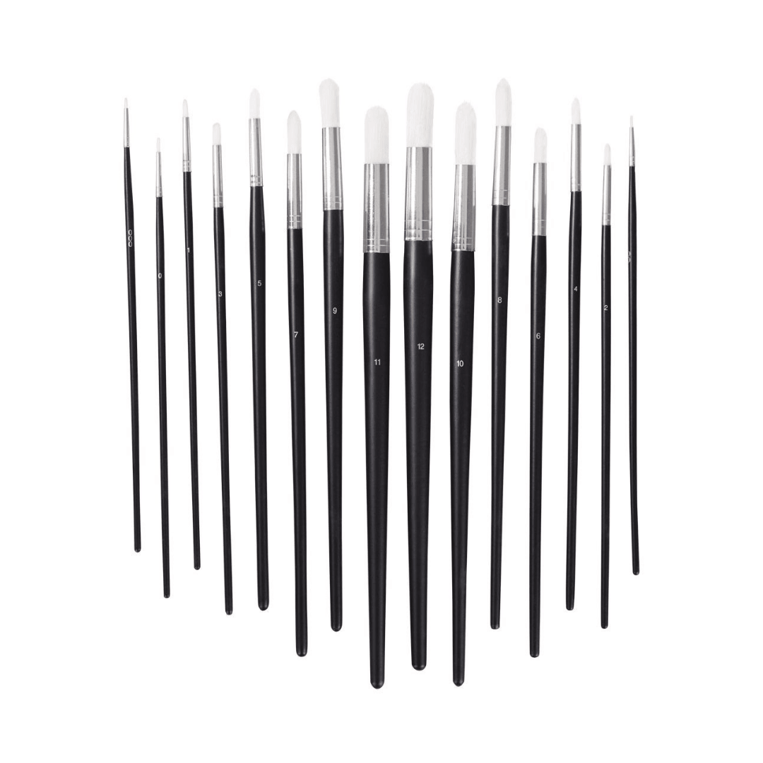 Crelando Round Brush Set Of 15 Pieces