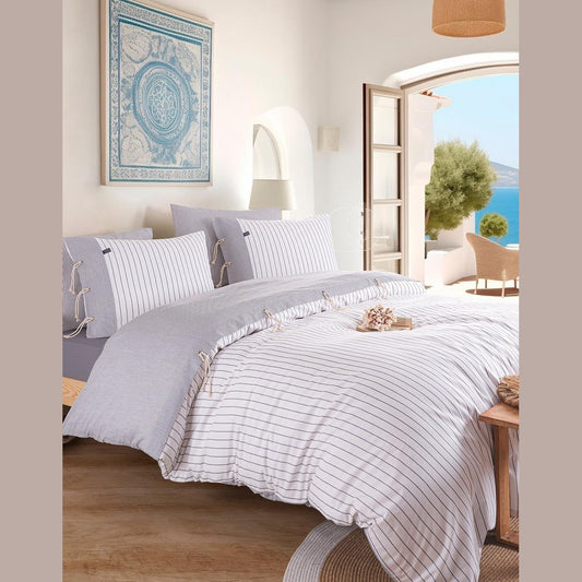 Cruise Double Yarn Dyed Duvet Cover Set - Indigo