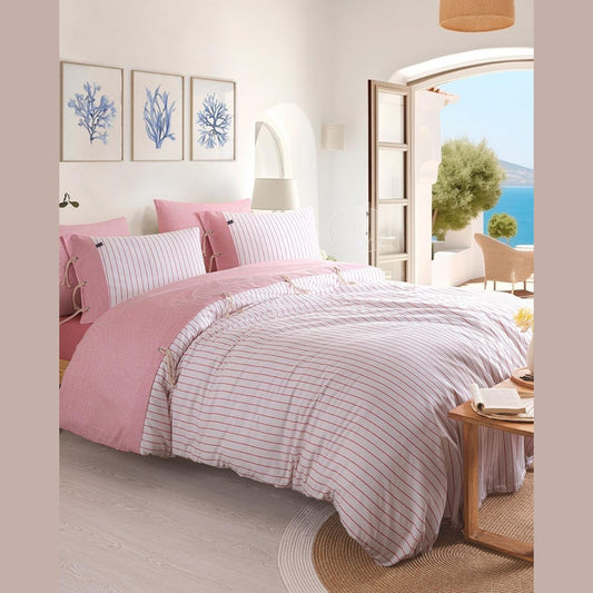 Cruise Double Yarn Dyed Duvet Cover Set - Red