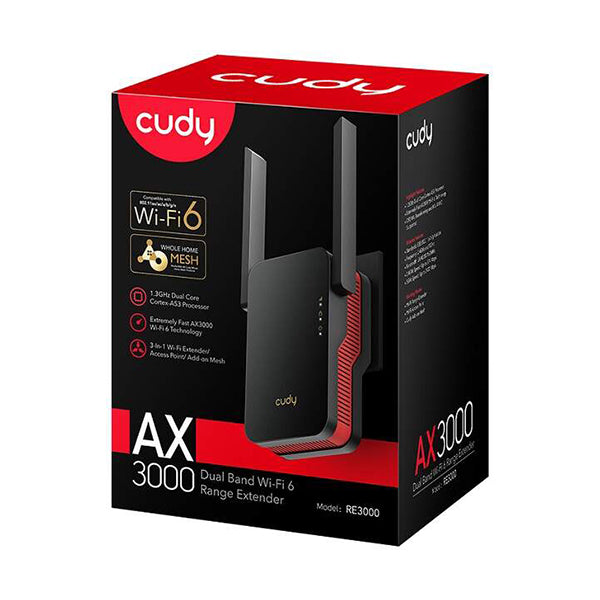 Cudy, AX3000 WiFi 6 Mesh Repeater - RE3000