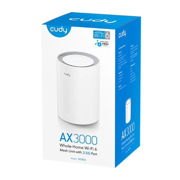 Cudy M3000 - AX3000 WiFi 6 Mesh System with 2.5G Port 1-Pack