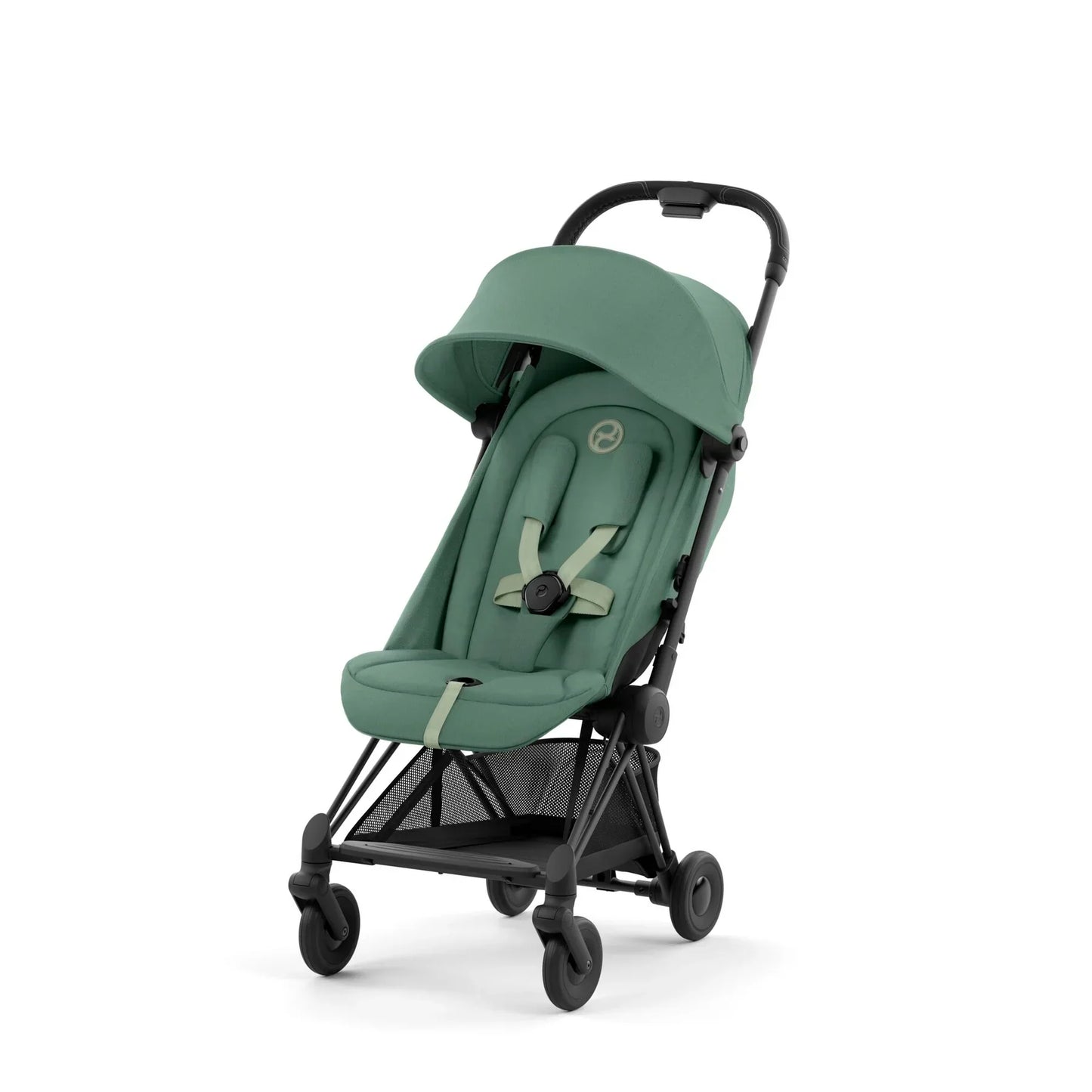 Cybex -  Coya Stroller - Cloud T Car Seat - (Base T ,Adapetrs &Bumpers Are Optional ) - Matt Black/Leaf Green - Travel System