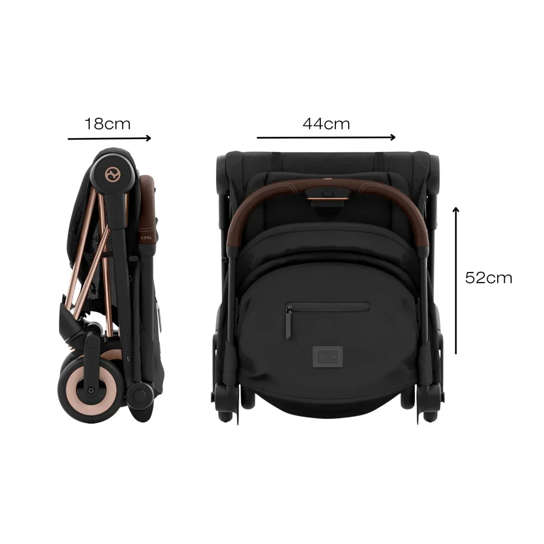 Cybex - Coya Travel Stroller - RoseGold/Sepia Black