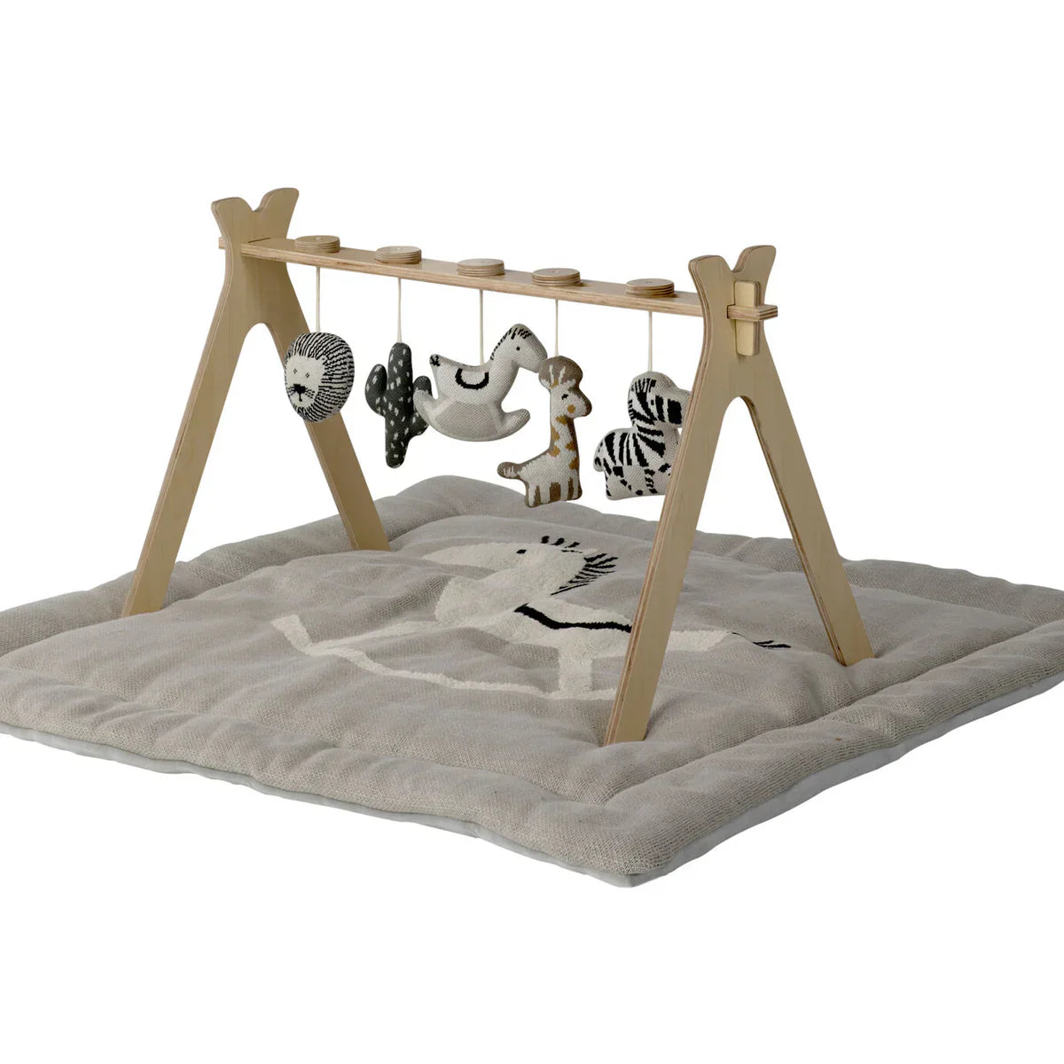 Quax - Tipi Activity Arch Jungle - Playmat With Knitted Toys