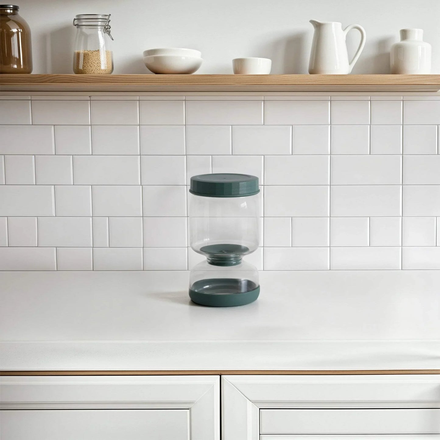 Flip-Over Glass Pickle Jar