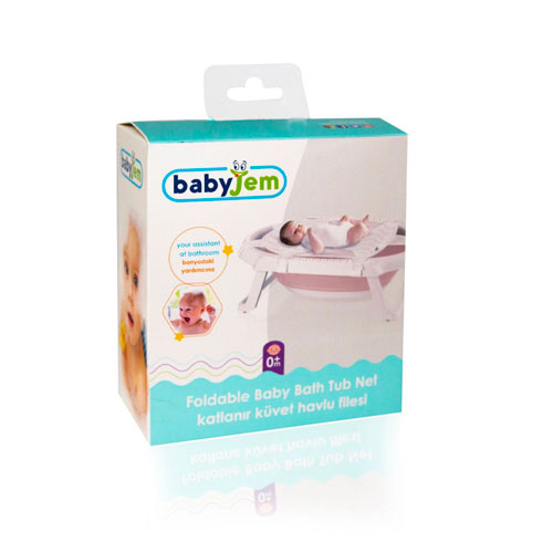 Babyjem Foldable Bath Tub Towel Net Space-Saving Baby Bathtub