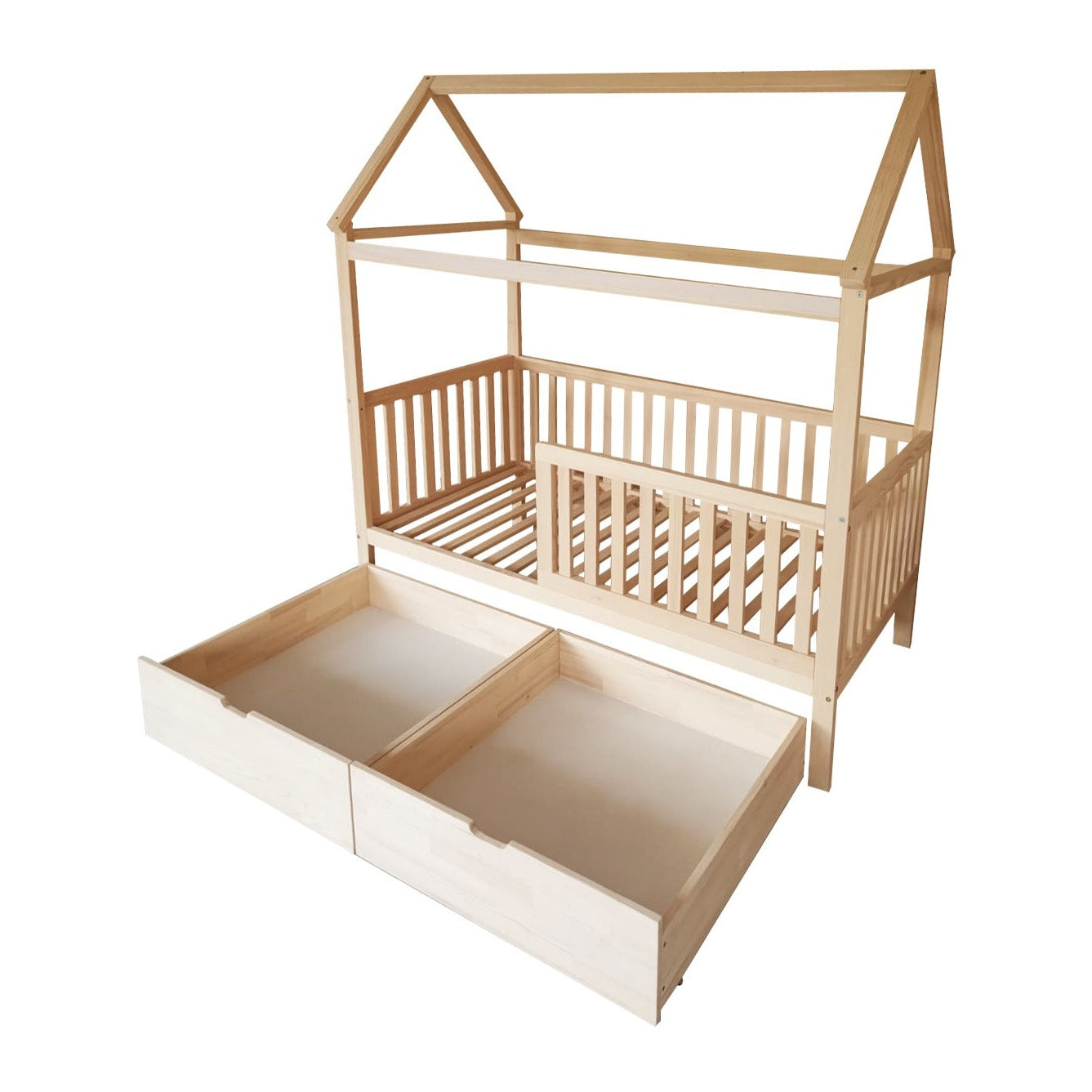 Kukka Natural Wood Montessori Bed 90x200cm Floor Bed