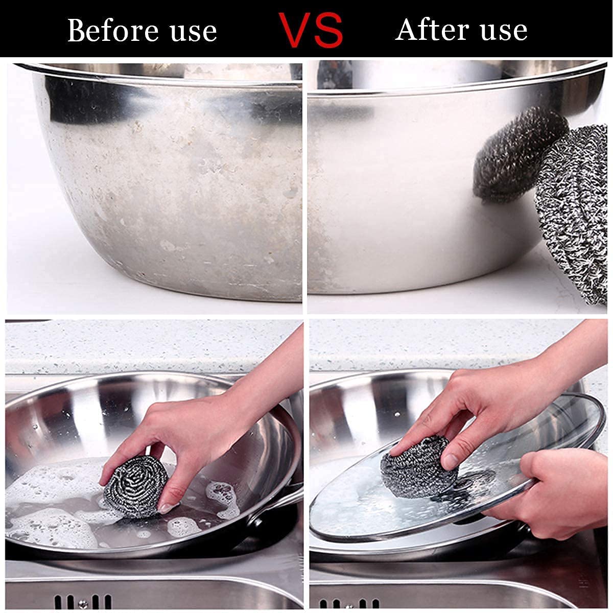 7-Pcs Dish Wash Sponge and Spiral Scourer Set #572-7