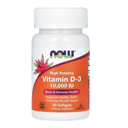 NOW Foods, Vitamin D-3, Max Potency, 10,000 IU, 30 Softgels