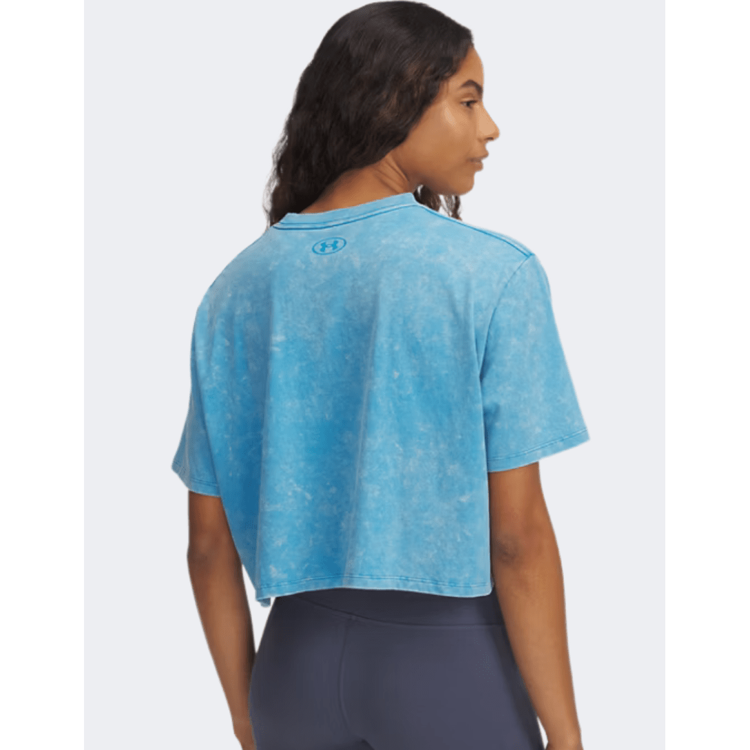 Under Armour Rival Wash Women Lifestyle T-Shirt Ether Blue/Black - Medaid International