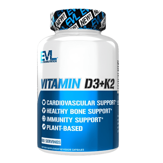 EVL Vitamin D3+K2, 60 Veggie Capsules‏