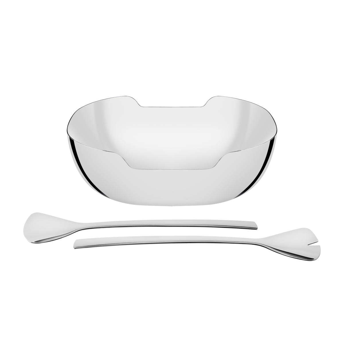 Tramontina Quadrata stainless steel salad set with high-gloss finish 3 pieces