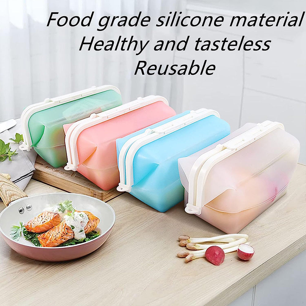 Food Grade Silicone Fresh-Keeping Bag – White