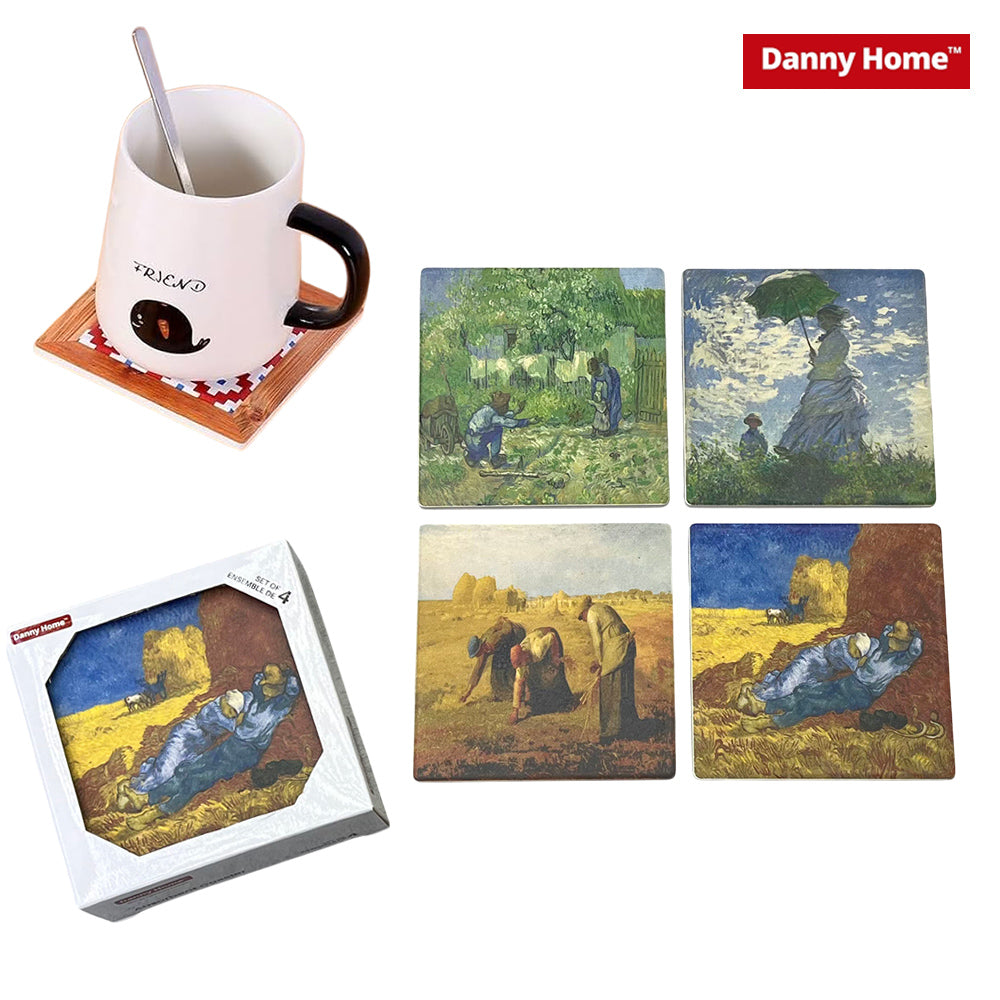 Danny Home Porcelain Square Drink Coasters