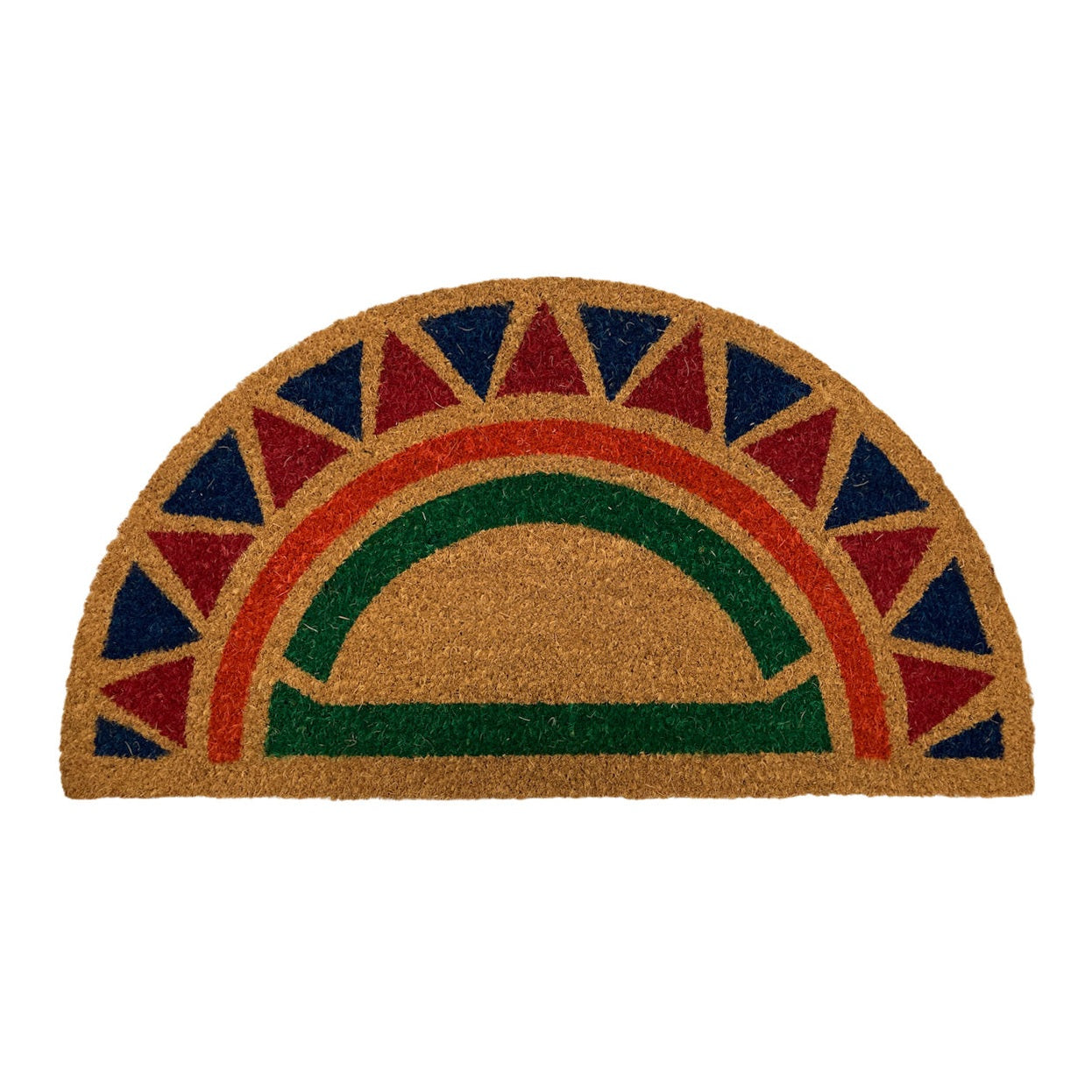 Coco mat half round with PVC backing 75x45 cm