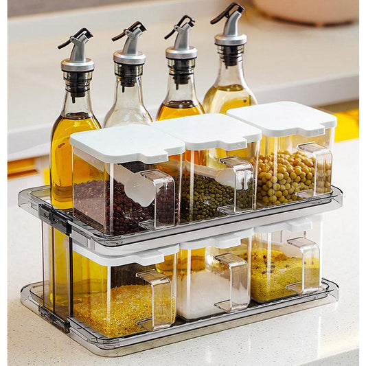 Oil Salt Sauce Vinegar Condiment Pots Storage