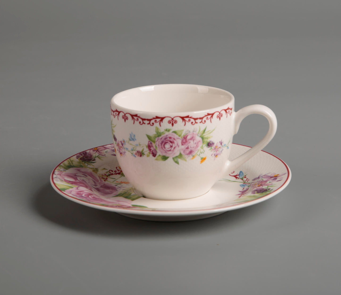 Symphony pink décor coffee cups 6pcs - 10cl