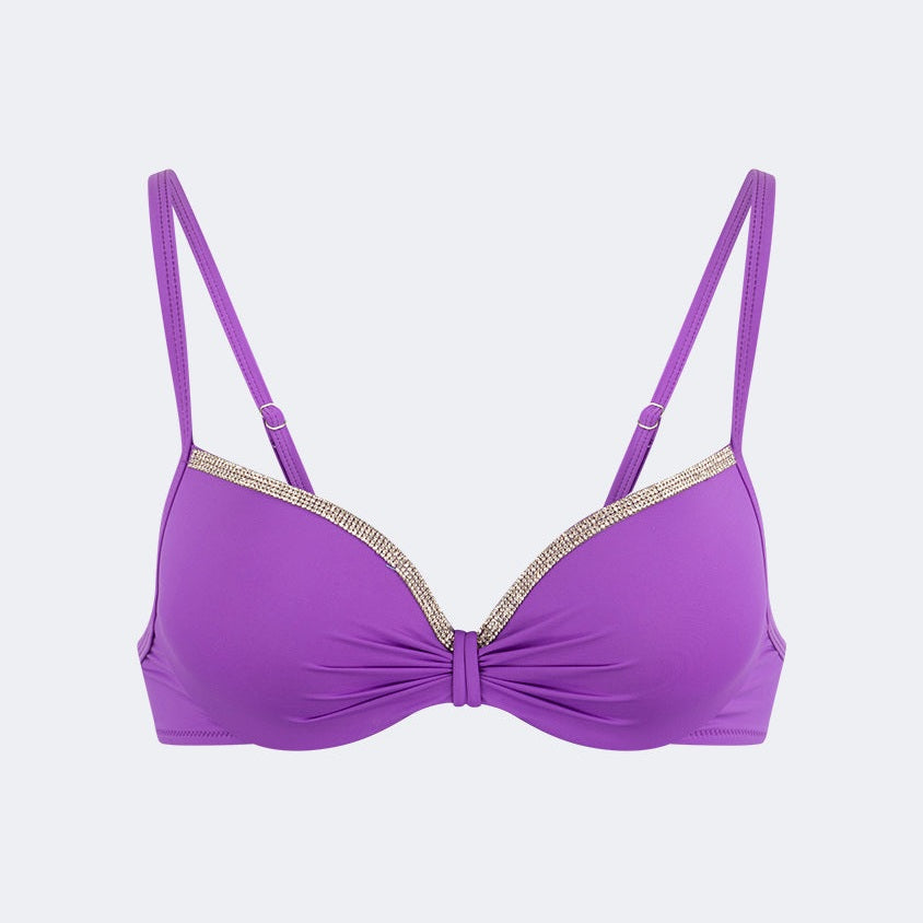 Oil And Gaz Stylish Women Beach Shelf Bra Purple - Medaid International