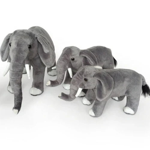 Miila - Simulation Elephant Plush Toy - Grey Soft Room Decor
